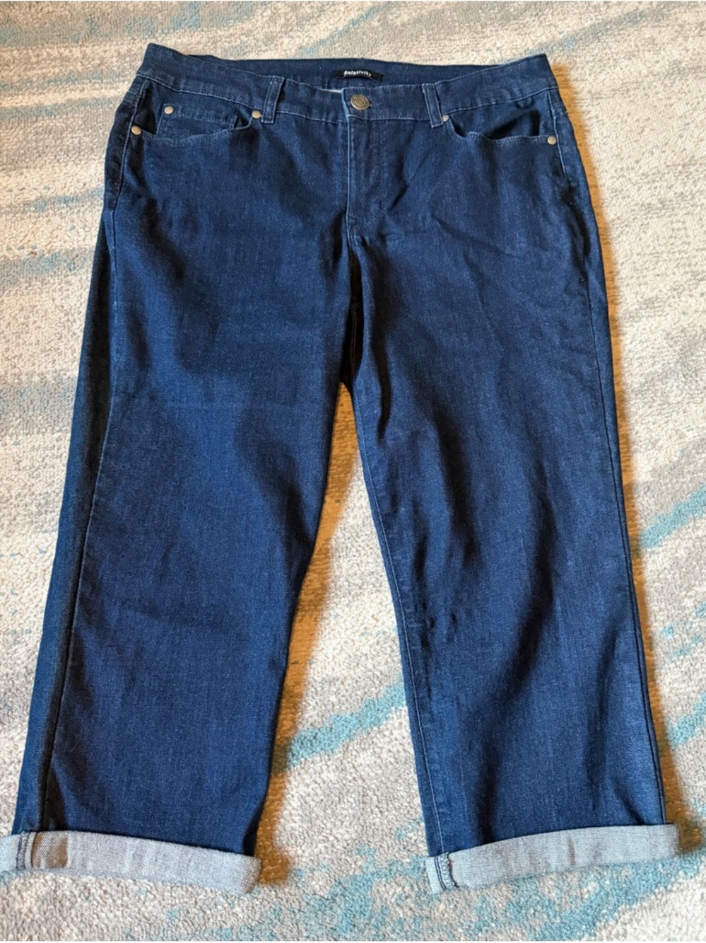 Relativity Women's Size 14 Denim Capris Jeans